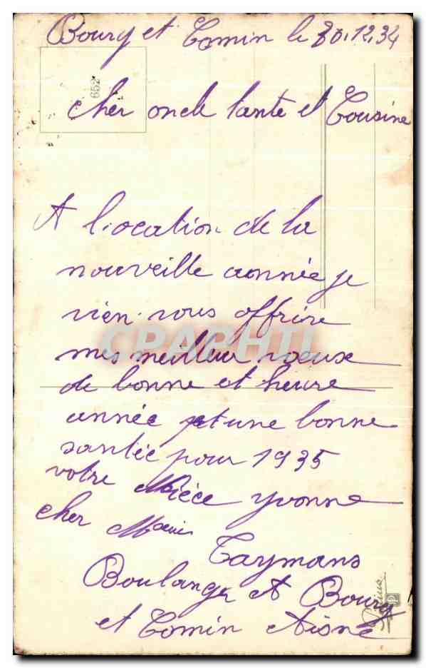 CPA Fantaisie Fleurs  — Rückseite