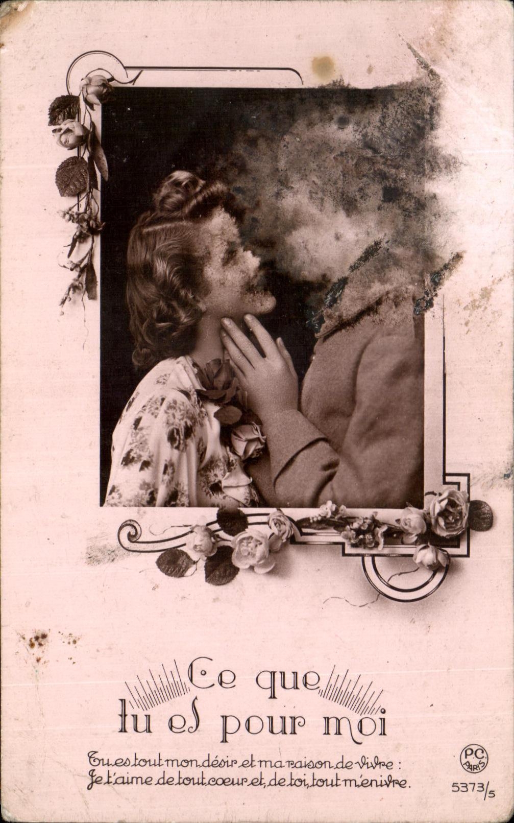 Amour et dévouement — texte poétique — P-C Paris n° 5373/5