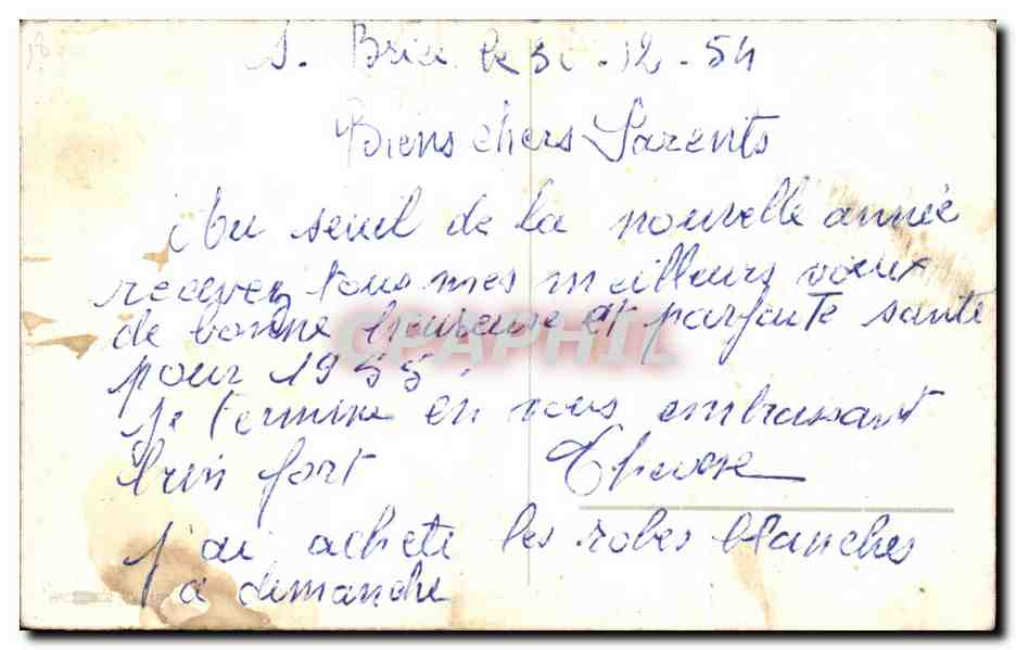 CPA Fantaisie Bonne Annee oiseaux — Rückseite