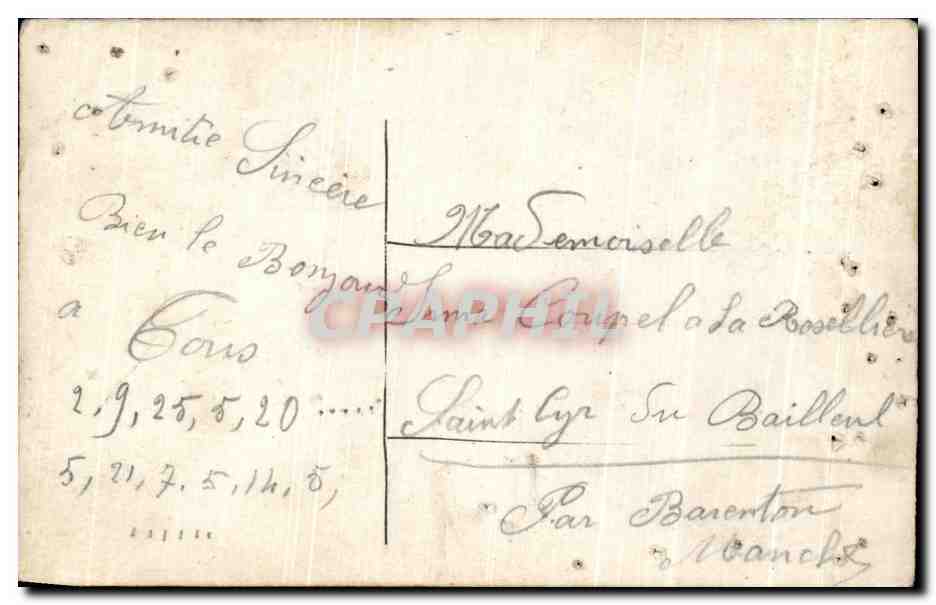 Tarjeta postal antigua Fantasía Mujer El Paso — Reverso
