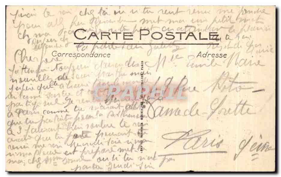 CPA Vagues Bateau Voilier  — Rückseite