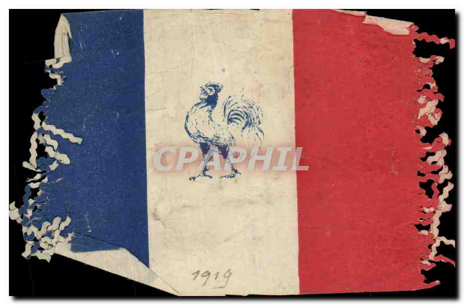 Papier fin Drapeau Coq gaulois Militaria