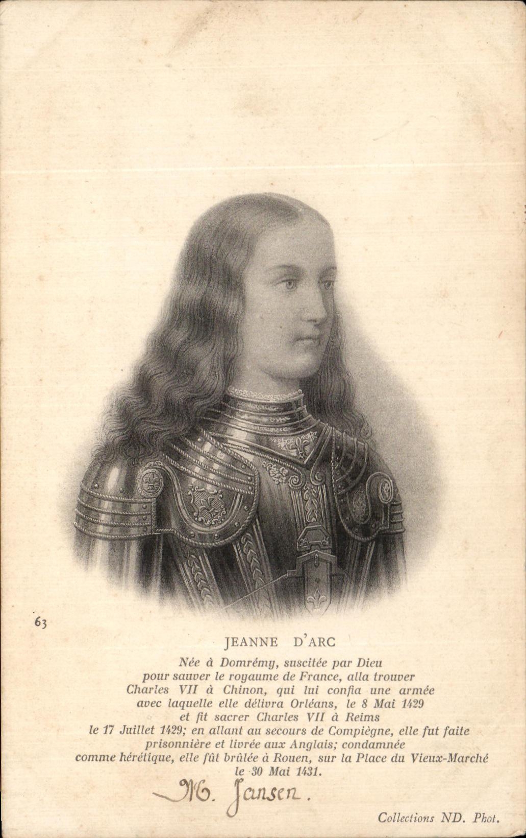 CPA Jeanne d'Arc Nee a Domremy 