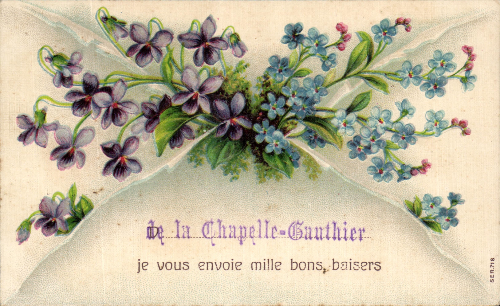 CPA Je vous envoie mille bons Baisers de la Chapelle Gauthier 