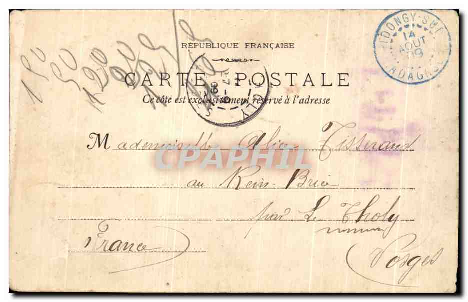 CPA Elargissement du Canal d'Anpantoumise Madagascar — Rückseite