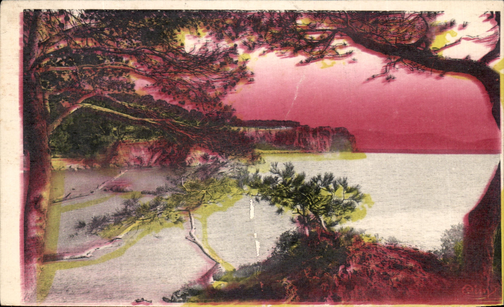 Carte recto verso paysage