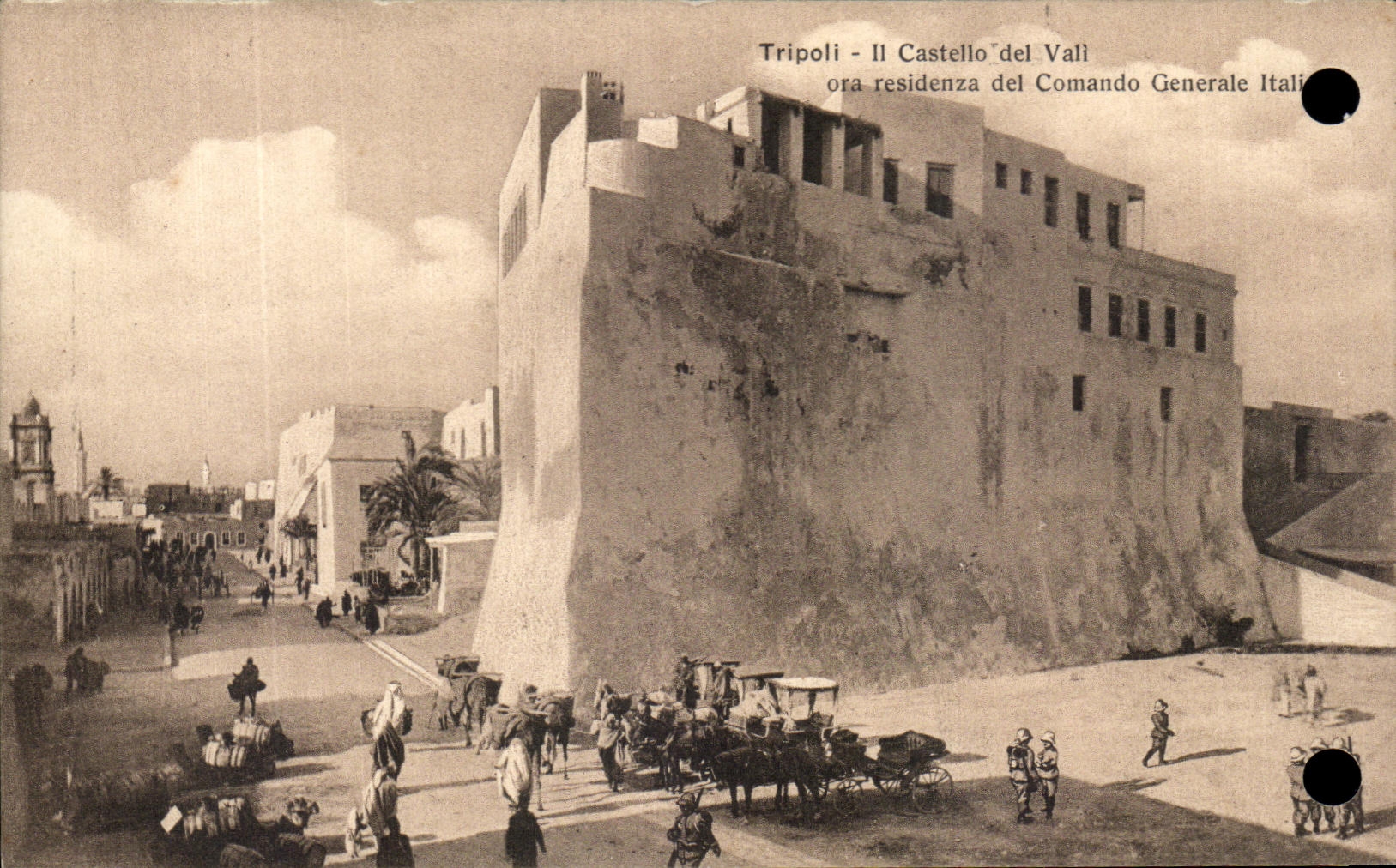 CPA Tripoli Il Castello del Vail Ora Residenza Del Comando Generale italiy Lybie