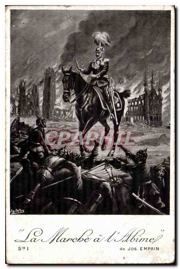 CPA La Marche a I'Abime Jos Empain Militaria 