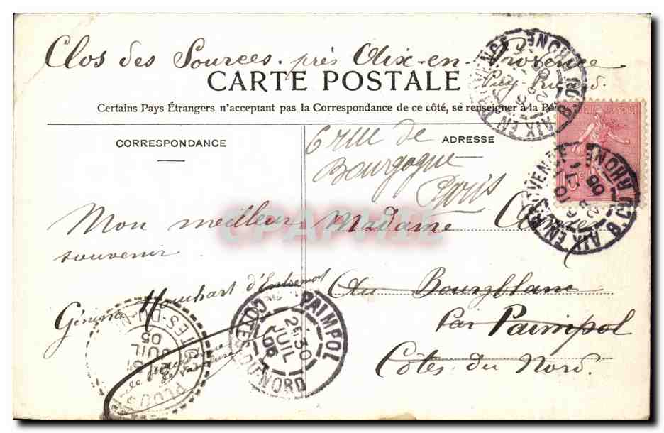 CPA Provencaux en regard Estelle Provence — Rückseite