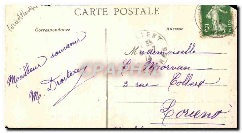 CPA Beffroi de I'Eglise Sainte Croix Nantes — Verso