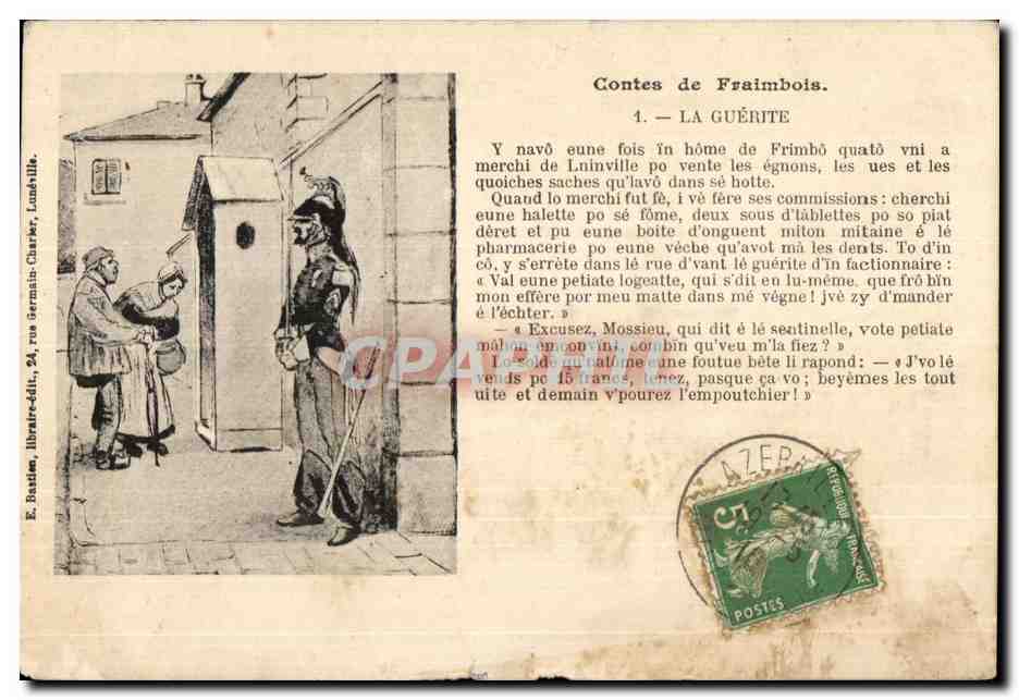 CPA Contes de Fraimbois La Guerite Militaria