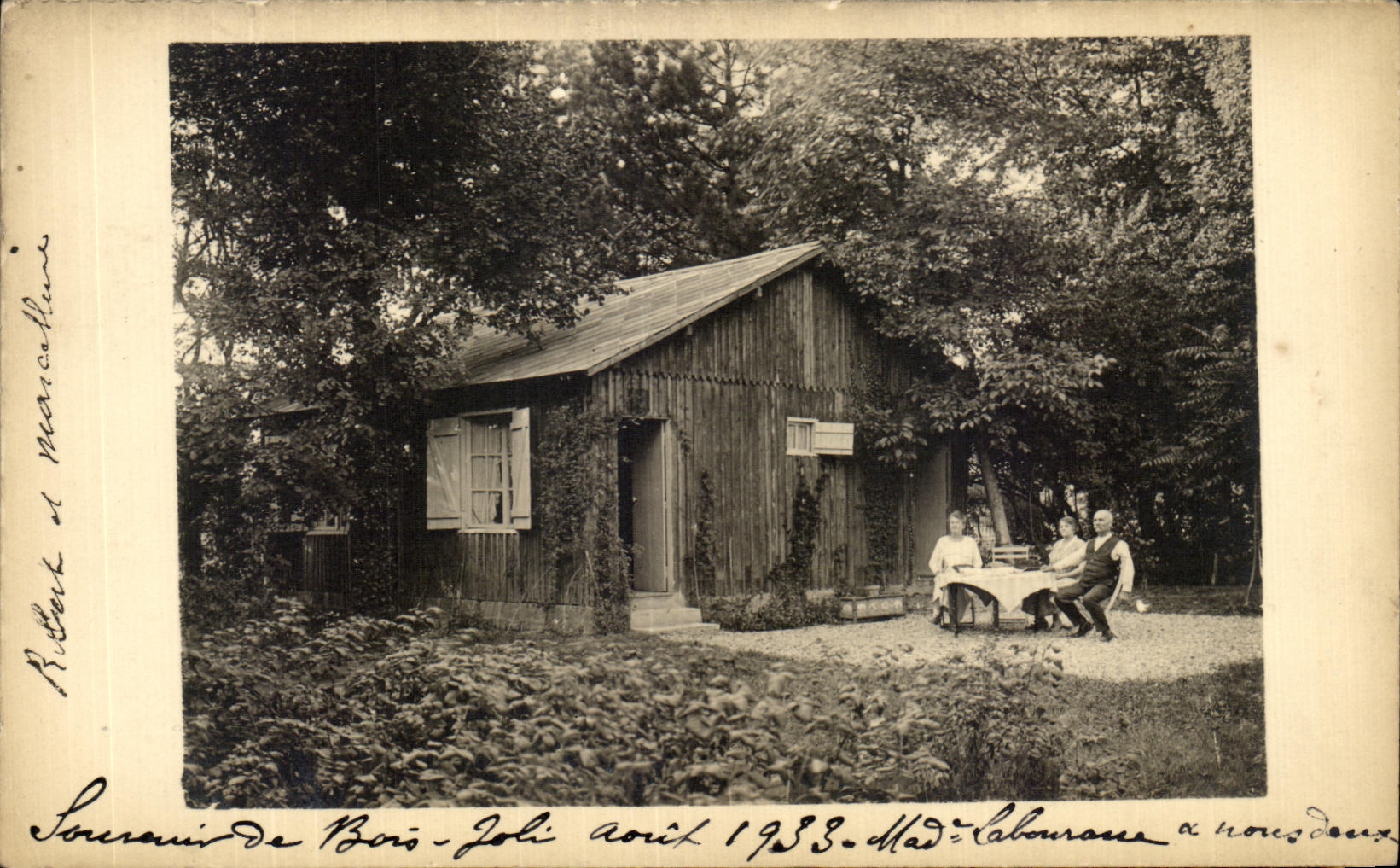 CARTE PHOTO bois Joli 1933
