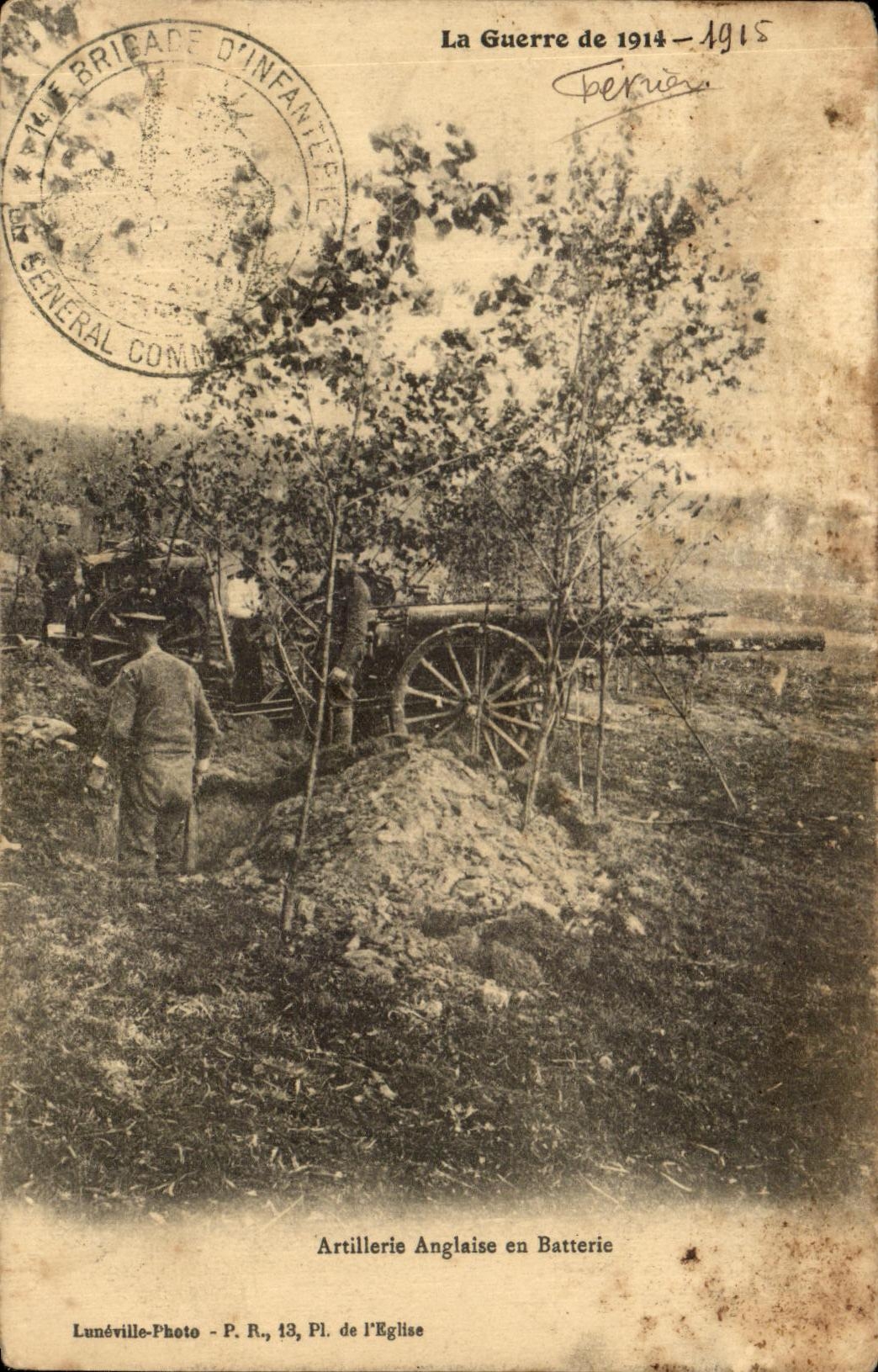 CPA La Guerre De Artillerie Anglaise En Batterie Militaria