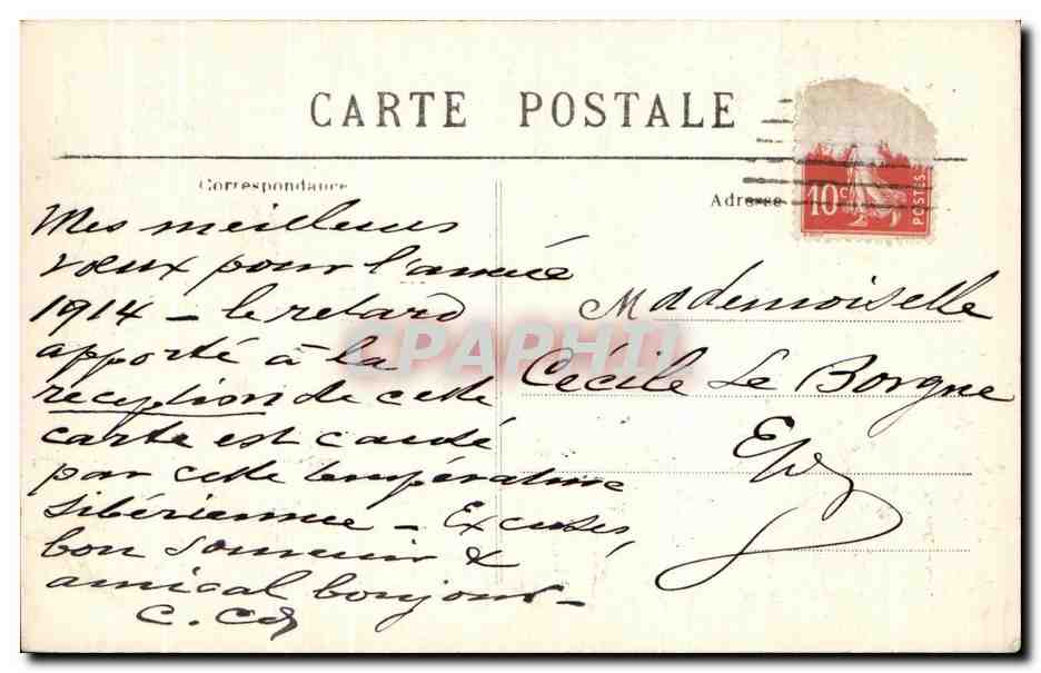 CPA Sainte Genevieve Patronne De Paris Nee A Nanterre En 429 Moutons Chien Fileuse  — Rückseite