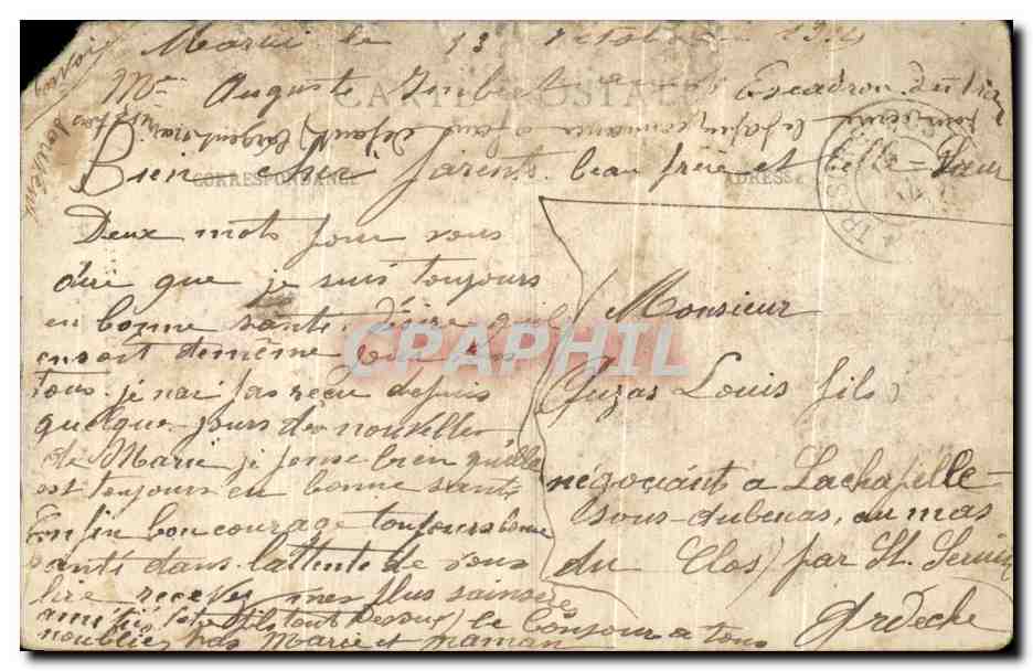 Antieke ansichtkaart Collectie Jeanne d'Are Groep d'Allar Aan De Basiliek Van Domremy — Achterkant