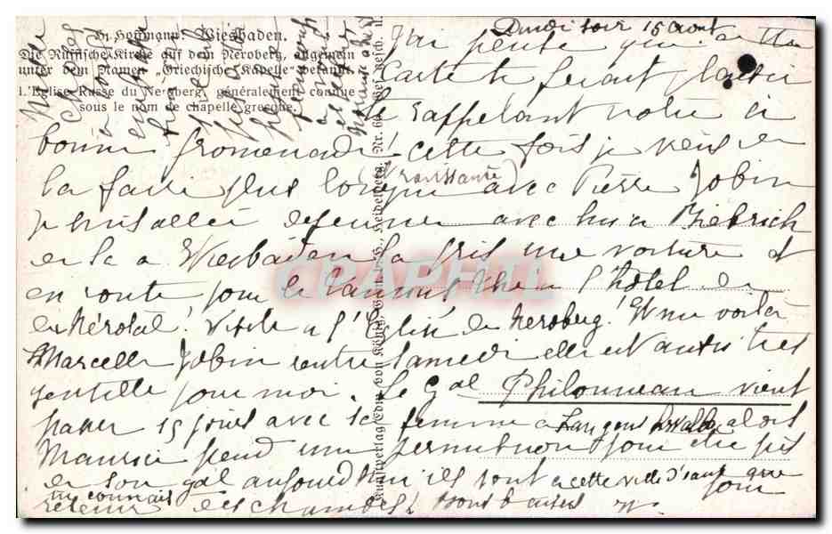 CPA Eglise russe de Neroberg Russie — Rückseite