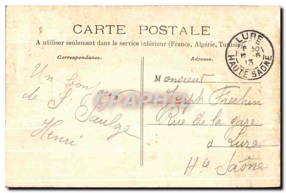 CPA Saint Saulge L'Hotel De Ville — Rückseite