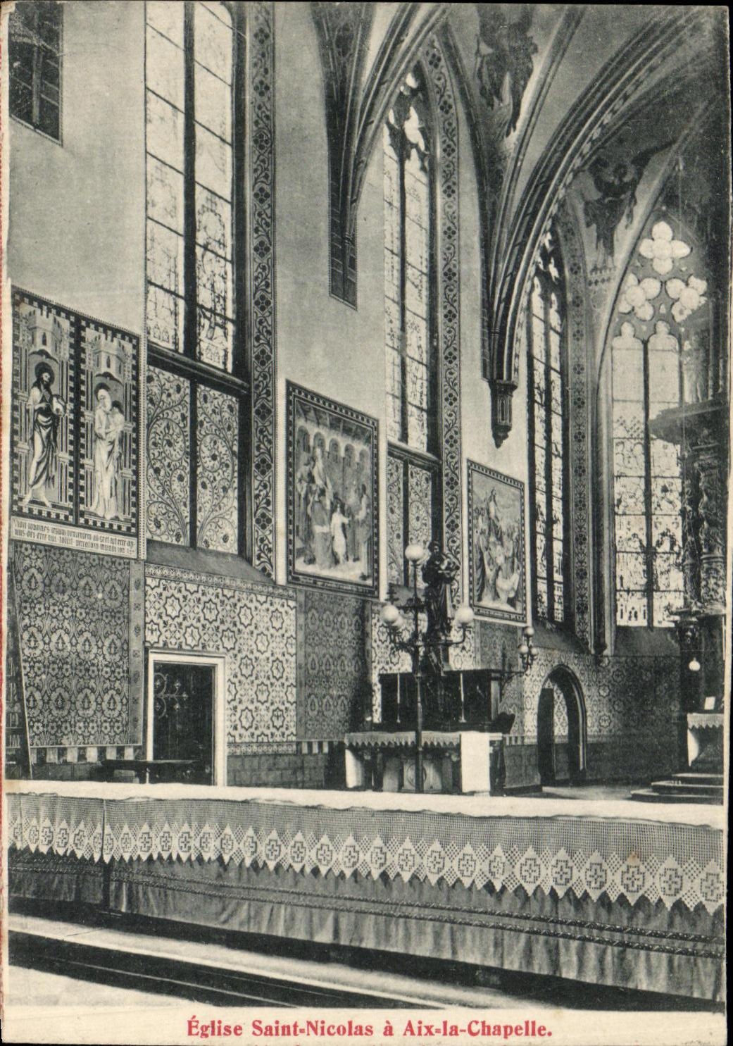 CPA Eglise Saint Nicolas A Aix Le Chapelle