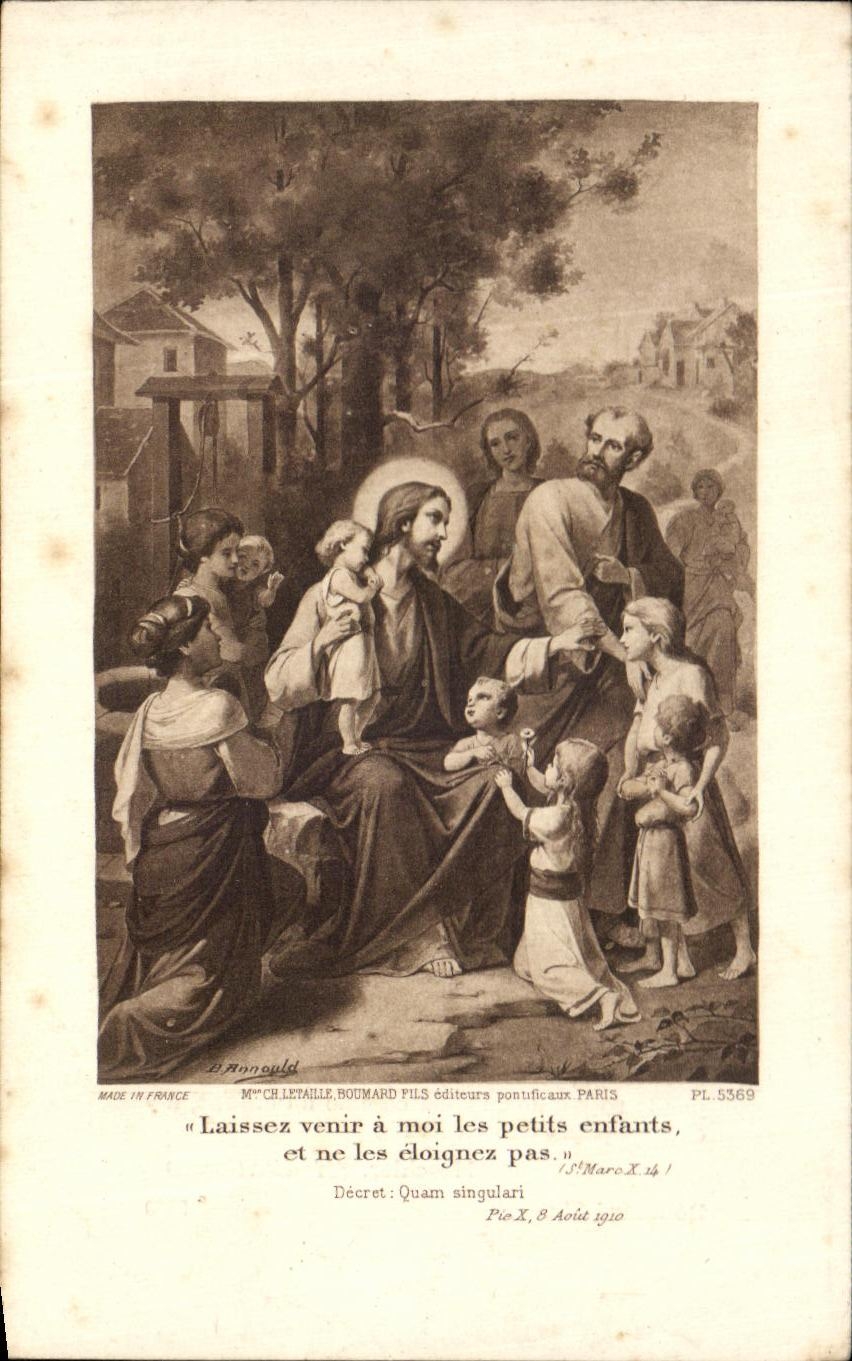 Image pieuse Laissez Venir A Moi Les Petits Enfants 