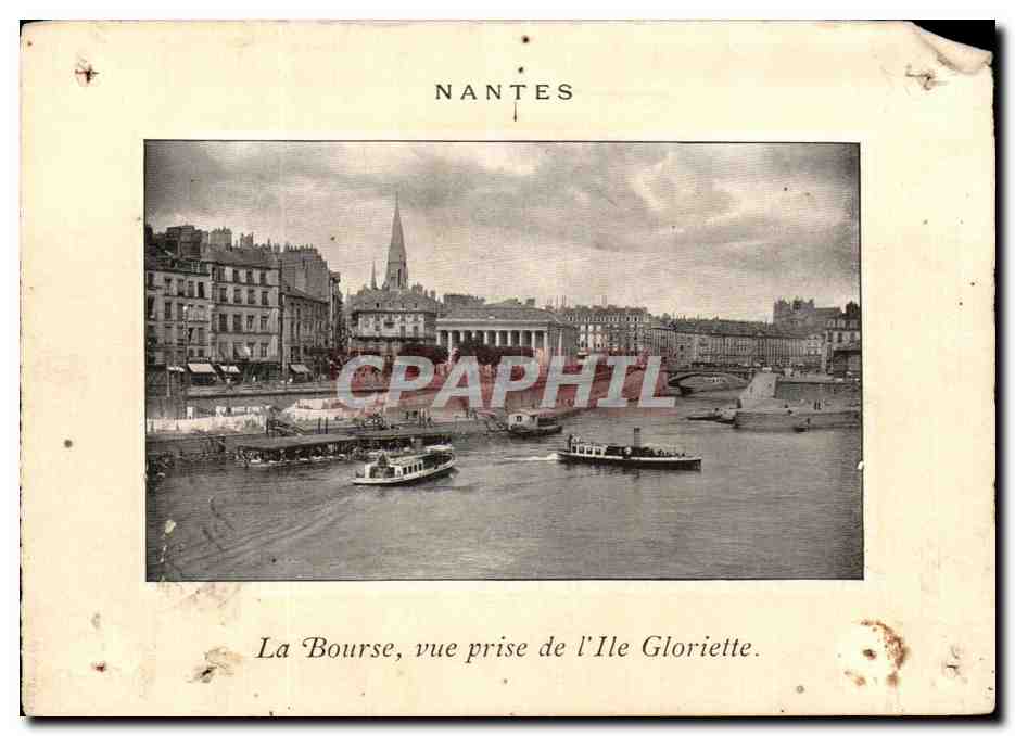 CPA Nantes La Bourse Vue Prise De l'Ile Gloriette