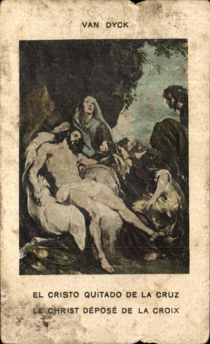 Image pieuse Van Dyck El Cristo Quitado De La Cruz Le Christ Depose De La Croix