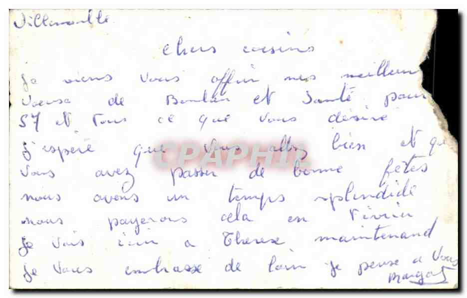 CPA Bonne Annee oiseaux — Rückseite