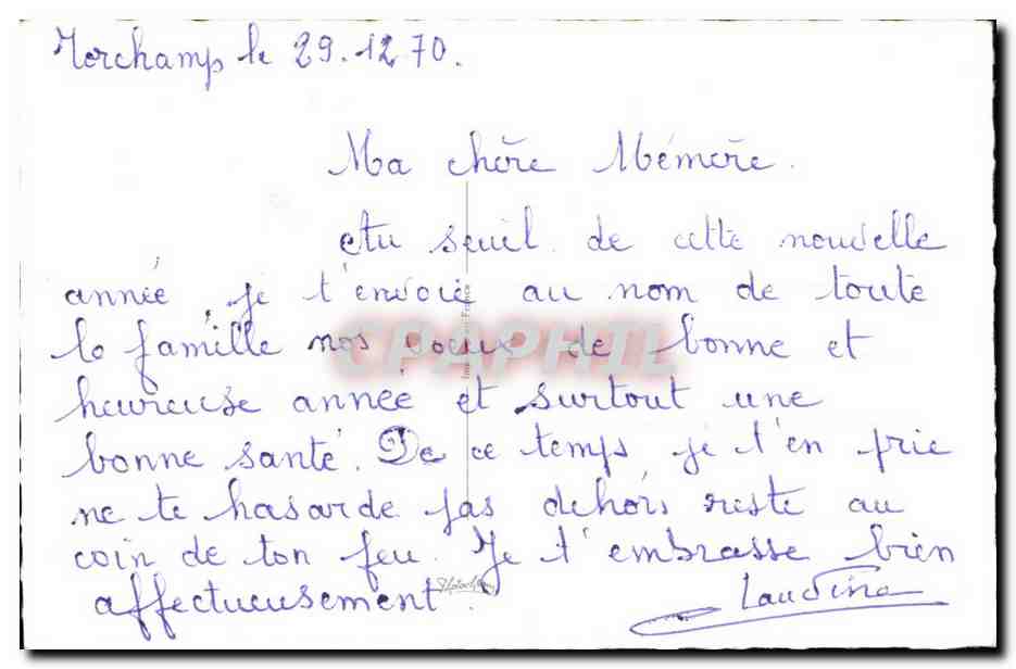 CPA Bonne Annee — Rückseite