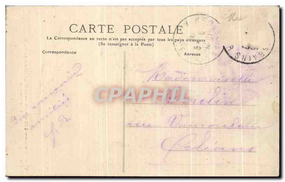 CPA Neris les Bains Interieur de L'Eglise Gallo Romaine — Verso