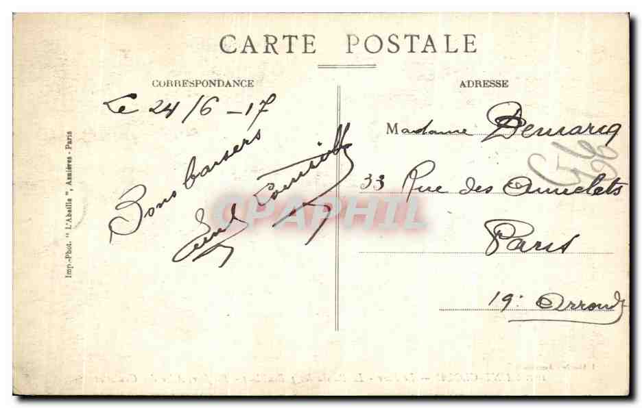 CPA Saint Cloud Le Parc Le Bassin des 3 Bouillons En Face Allee des Goulottes — Rückseite