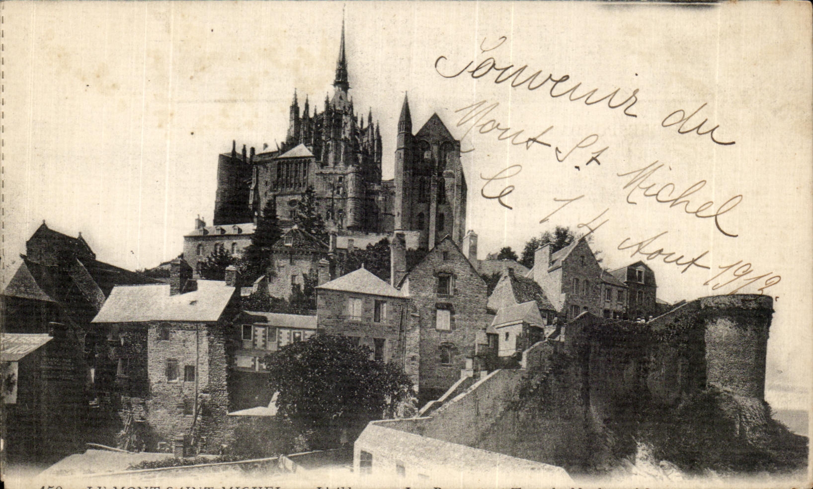 Le Mont Saint-Michel — vue panoramique — éditeur L. Béguin, n° 450