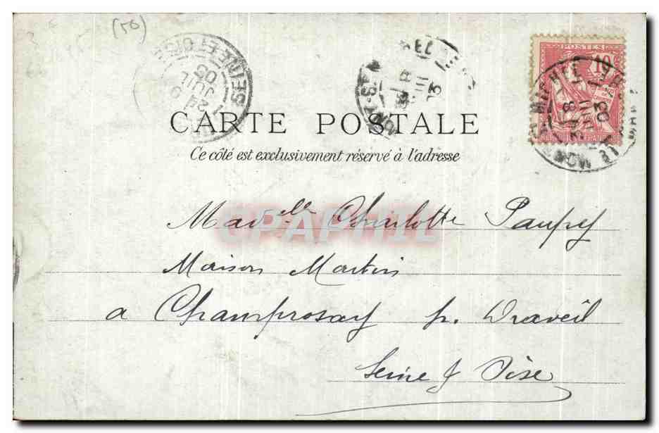 Mont Saint-Michel — Porte du Roi — F. R. T. Photo, Paris, n°74 — Rückseite