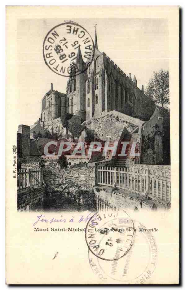 CPA Mont Saint Michel Les remparts