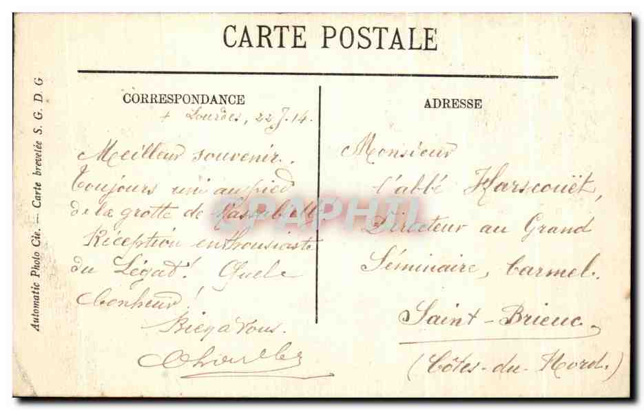 CPA Lourdes  — Verso