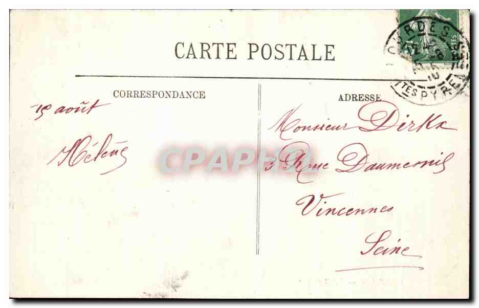 CPA Lourdes La basilique — Verso