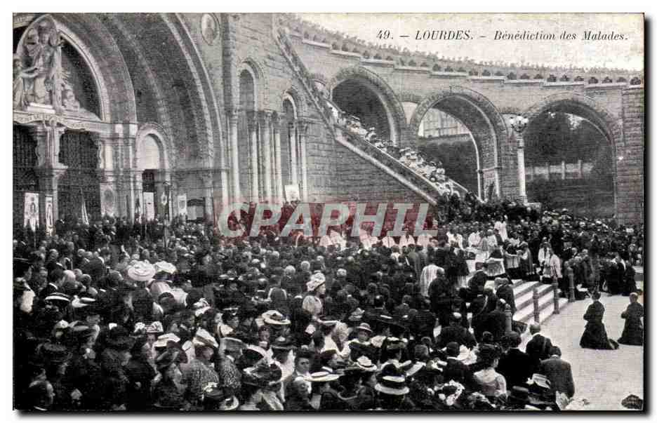 CPA Lourdes Benediction des malades