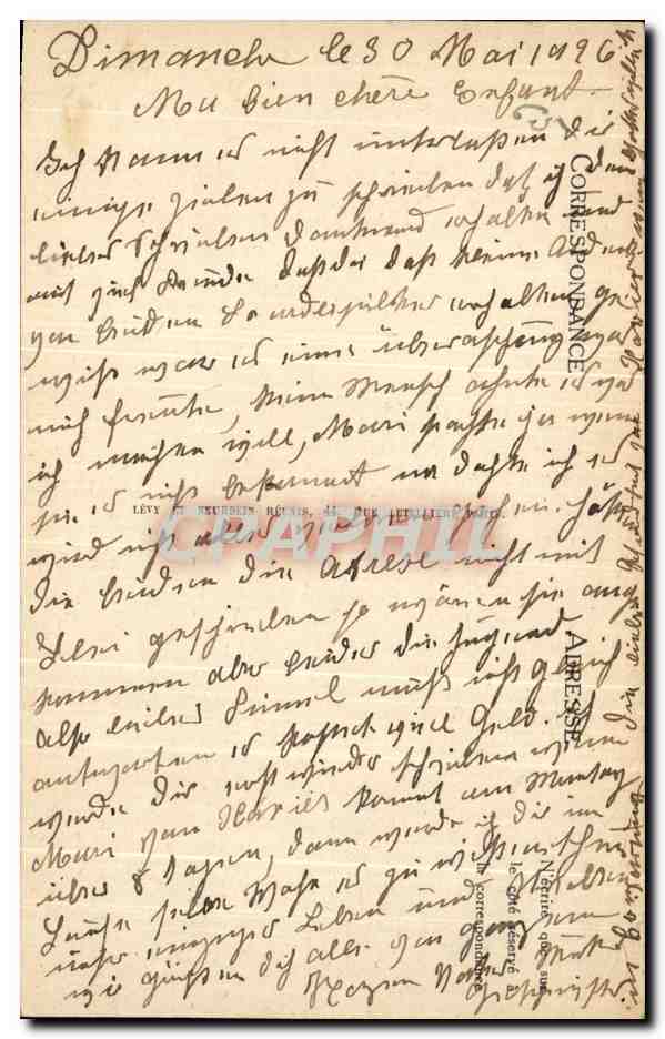 CPA Lourdes La Grotte — Verso