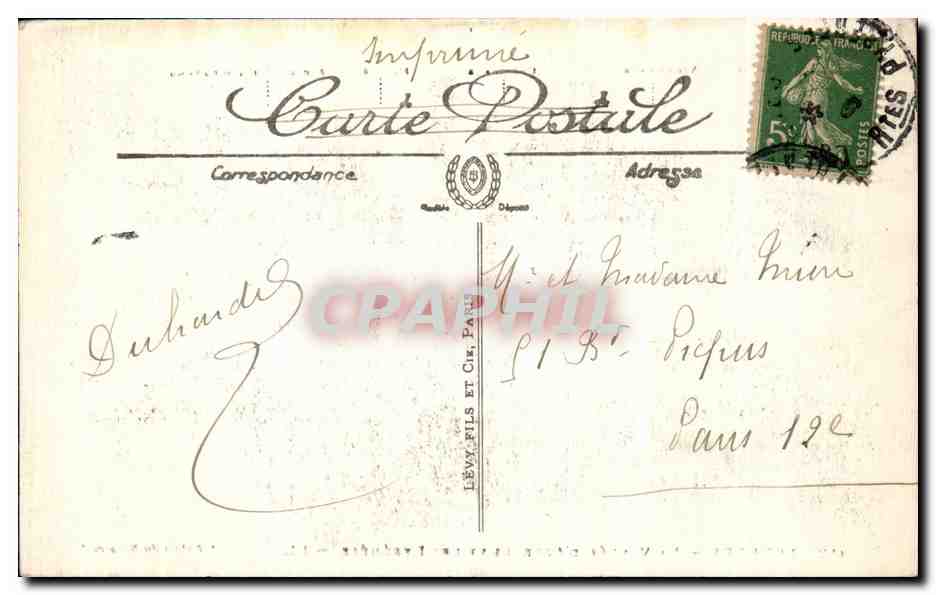 CPA Lourdes La Vallee D'Argeles Et Les Pyrenees — Verso