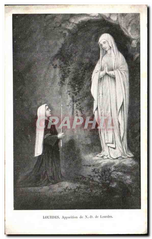 CPA Lourdes Apparition de Lourdes