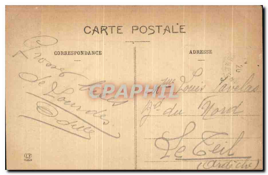 CPA Lourdes Les Rampes et la Basilique — Verso