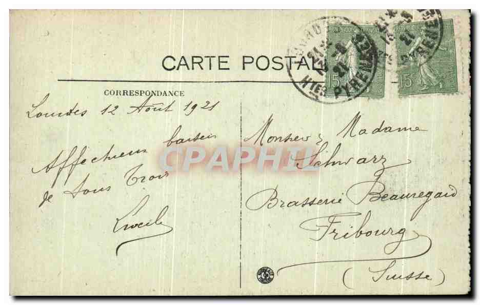 CPA Lourdes Le Calvaire Breton — Verso