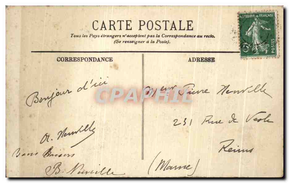 CPA Lourdes Le Chateau Fort — Verso