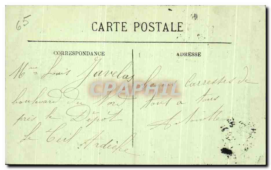CPA Lourdes La Grotte — Verso