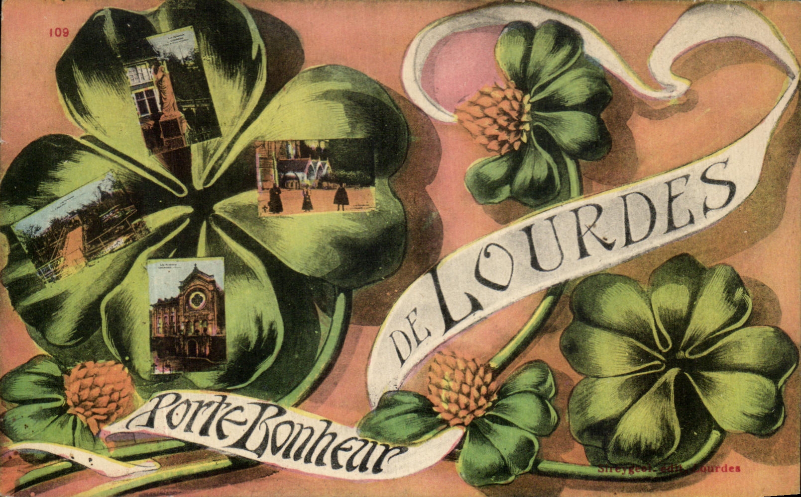CPA Porle Bonheur De Lourdes Trefles