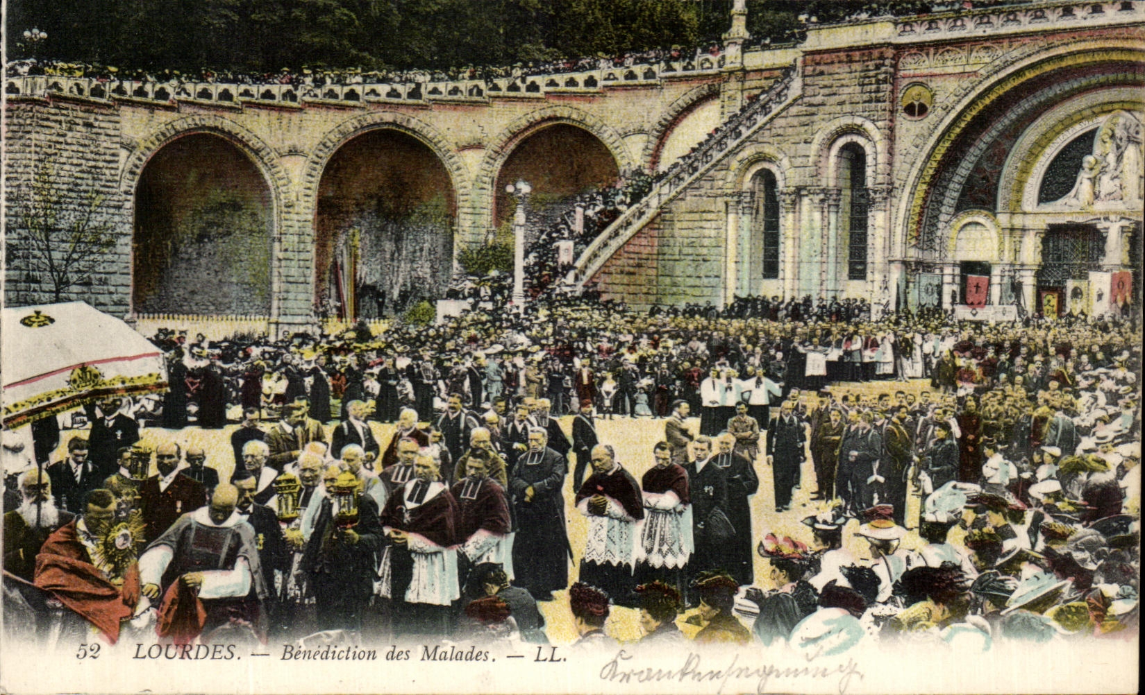 CPA Lourdes Benediction des Malades