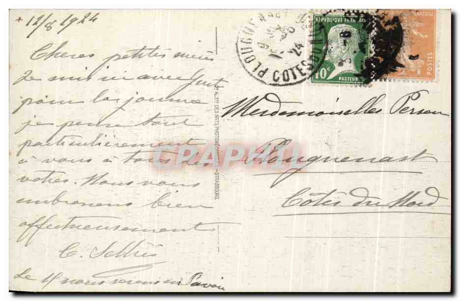 CPA Lourdes La Grotte en 1858 — Verso