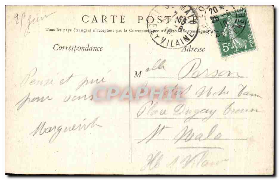 CPA Lourdes Les Piscines — Verso