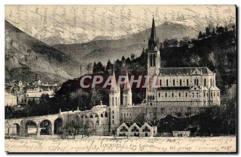 CPA Lourdes Vue Laterale