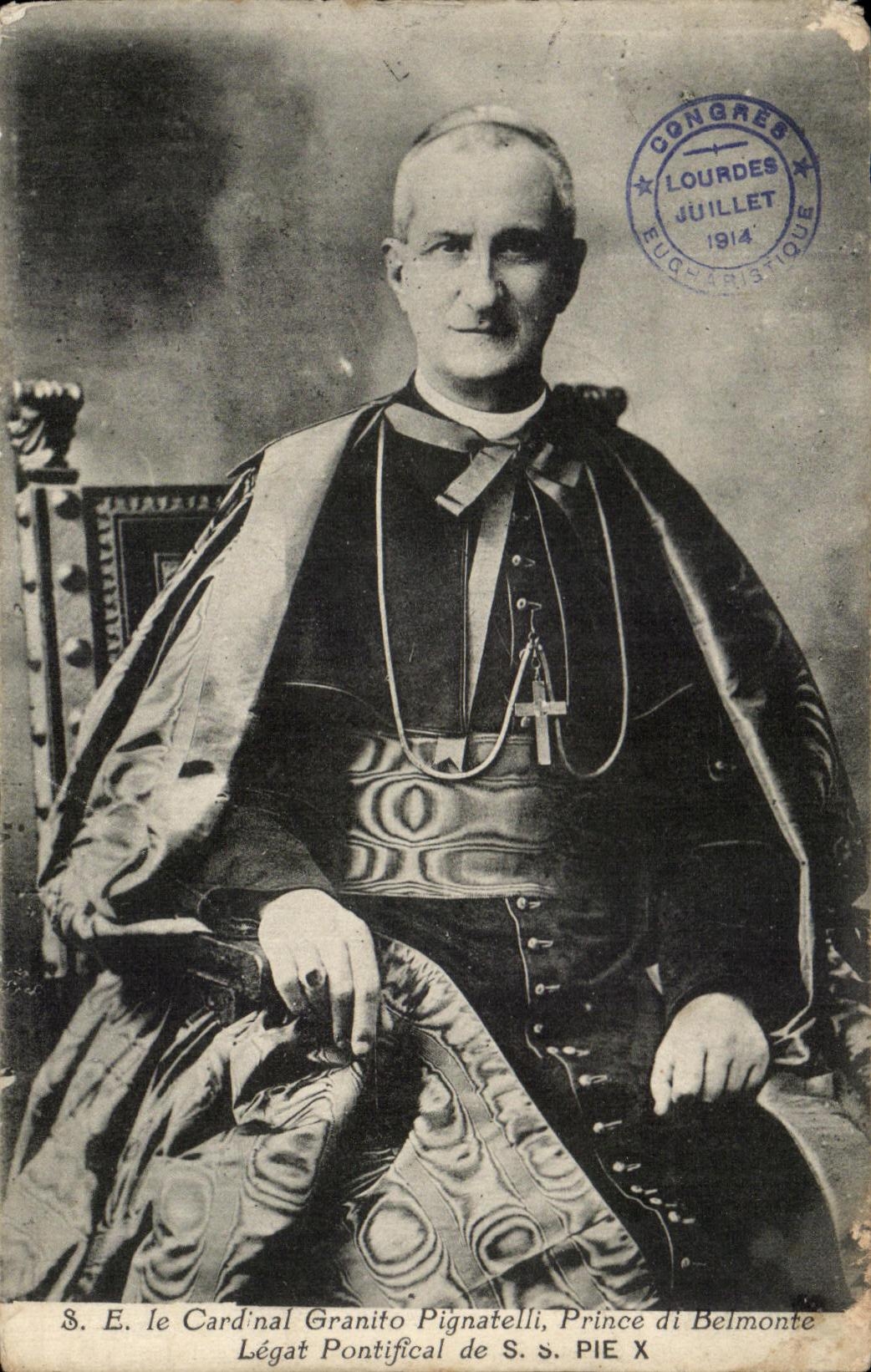 CPA le Cardinal Granito Pignatelli Prince di Belmonte Legat Pontifical de Pie X pape 