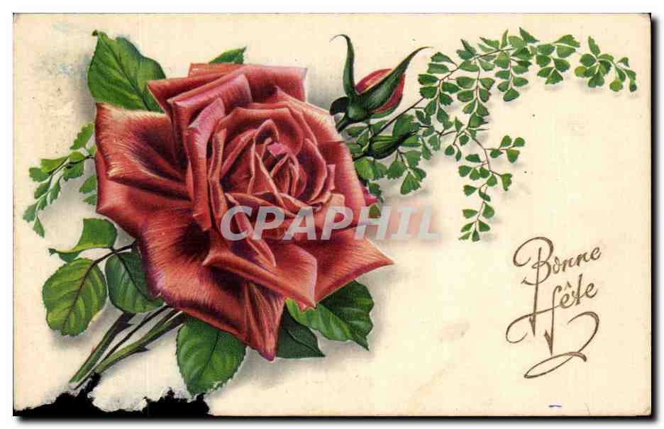 CPA Fantaisie Fleurs Bonne Fete
