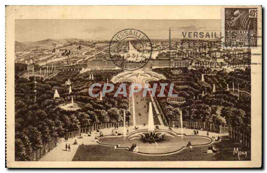 CPA Les Petits Tableaux De Versailles Le chateau et les jardins 